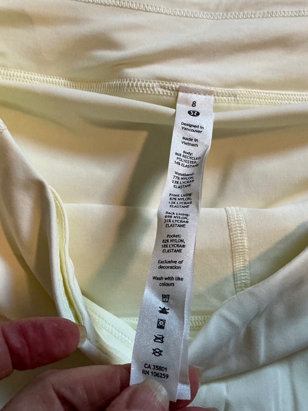NWT Lululemon Pace Rival Mid-Rise Skirt *Long Lemon Sorbet Size 8 - Picture 8 of 9